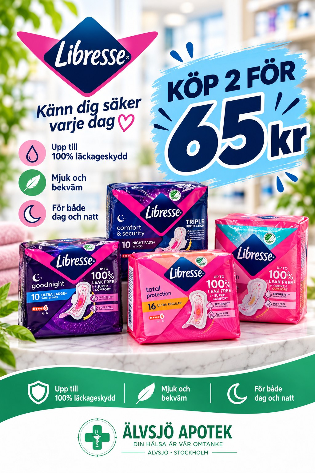 Libresse – Köp 2 för 65 kr