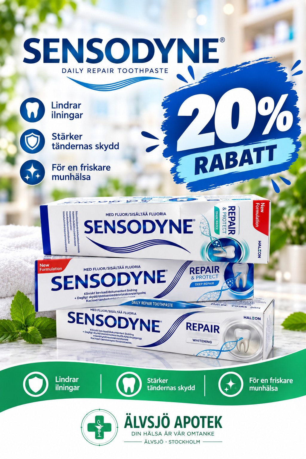 Sensodyne Daily Repair Toothpaste – 20% rabatt
